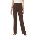 Plus Size Women's Wide Leg Ponte Knit Pant by Woman Within in Chocolate (Size 32 W)