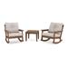 POLYWOOD® Vineyard 3-Piece Deep Seating Rocker Set Plastic in Brown | Outdoor Furniture | Wayfair PWS396-2-TE145999