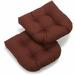 Three Posts™ Indoor/Outdoor Adirondack Chair Cushion Polyester in Red/Brown | Wayfair THPS4457 39560345