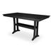 Trex Outdoor Farmhouse Trestle 37" x 72" Counter Table Plastic in Black | 37 H x 72.25 W x 37.75 D in | Wayfair TXPLR83-T1L1CB