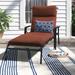 Three Posts™ Indoor/Outdoor Seat/Back Cushion Polyester in Red/Brown | 3 H x 24 W in | Wayfair THPS4477 39560477