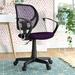 Wayfair Basics® Low Back Mesh Swivel Task Office Chair w/ Curved Square Back, Nylon in Black/Indigo | 34.5 H x 21.5 W x 22.5 D in ZIPC1888 26281971