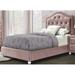 Viv + Rae™ Humphery Tufted Platform Bed Upholstered/Polyester in Pink/White | 46 H x 41 W x 81 D in | Wayfair 792677E1BCEF41B1BB4AA31C97527039