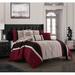 Latitude Run® Jaycieon Comforter Set Polyester/Polyfill/Microfiber in Red | Queen Comforter + 2 Shams + 3 Throw Pillows | Wayfair