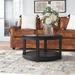 Lark Manor™ Coles Coffee Table w/ Storage Wood in Black | 19 H x 34 W x 34 D in | Wayfair 61AEF4D32A3B44A28EE66CCA9993E90B