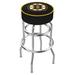 Holland Bar Stool NHL Swivel Bar & Counter Stool Upholstered/Metal in Gray | 17.5 W in | Wayfair L7C130BosBru