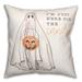 The Holiday Aisle® Roo Just Candy Ghost Square Pillow Cover & Insert Polyester/Polyfill blend | 16 H x 16 W x 1.5 D in | Wayfair