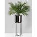 Ivy Bronx Short Black Nickel Planter w/ Detachable Metal Stand Metal | 26 H x 9.5 W x 9.5 D in | Wayfair 20B18F03E6854863A7FF6870165E7D0D