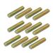 M6x30mm Carbon Steel Zinc Plated Fully Threaded Rod 12pcs - Bronze Tone