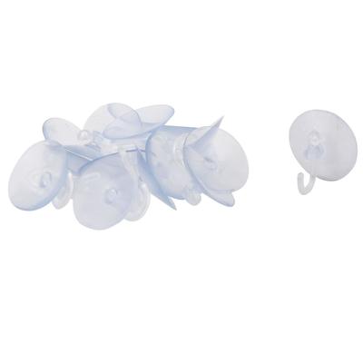 Bathroom Kitchen Suction Cup Hanging Hook Hanger 3cm Diameter 16pcs - Clear - 1.2
