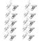Household Metal Clothes Socks Drying Hanging Clips Clamps Pins 20pcs - Silver Tone - 2