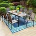 7 / 9- Piece Outdoor Patio Dining Set, 1 Expandable Metal Table & 6 / 8 Textilene Chairs
