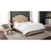 SAFAVIEH Theron Light Beige Linen Upholstered Bed (Full)