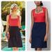 Anthropologie Dresses | Anthropologie Girls Of Savoy Colorblock Dress | Color: Blue/Red | Size: 0