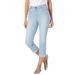 Plus Size Women's Girlfriend Stretch Jean by Woman Within in Light Wash Sanded (Size 38 WP)