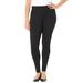 Plus Size Women's Ultra-Knit Ponte Legging by Catherines in Black (Size 4XWP)