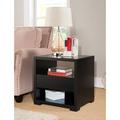 Latitude Run® End Table w/ Storage Wood in Brown/White | 22 H x 22 W x 19 D in | Wayfair 892C2C002962420B996636F7BC1F09BF