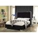 Everly Quinn Delle Tufted Platform Bed Upholstered/Velvet in Black | 59 H x 65 W x 86 D in | Wayfair 876AA28B2AFE456BB21A9654D6C2F6AB