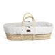 The Little Green Sheep Natural Quilted Moses Basket and Mattress, Dove