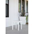 Winston Porter 18" Hardwood Outdoor Side Table In Black Wood in White | 17.75 H x 17.75 W x 15.75 D in | Wayfair 62FFBD88DDB24F29B70F6A51096E8D7C