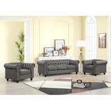 Lark Manor™ Galarza 3 Piece Living Room Set in Gray | 29 H x 87 W x 34 D in | Wayfair Living Room Sets D366F1DCD3D0415295F55744FE986015