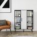 Corrigan Studio® Reynaud Bookcase Wood in White/Black | 55 H x 47 W x 10 D in | Wayfair E1DB0D65AE884B84AAD020771089001C