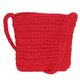 CTM Women's Crochet Crossbody Handbag, Red