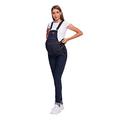 JOHNNY'S MAMA Maternity Overall with Integrated Belly Support for Pregnant Women, Denim, M