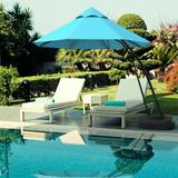 11 Feet Outdoor Cantilever Hanging Umbrella with Base and Wheels