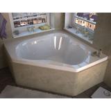 Atlantis Whirlpools Cascade 60 x 60 Corner Whirlpool Jetted Bathtub in White