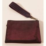 Anthropologie Bags | Anthropologie Jackson Metallic Leather Pouch- Plum | Color: Purple/Red | Size: Os