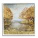 Stupell Industries Golden Autumn Tree Forest Landscape Contemporary Scene - Graphic Art Wood in Brown | 12 H x 12 W x 1.5 D in | Wayfair