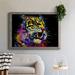 Ebern Designs Tiger - Picture Frame Painting on Canvas Canvas, Solid Wood in Black/Blue/Gray | 31 H x 44 W in | Wayfair