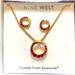 Nine West Accessories | Nine West Earring And Necklace Set | Color: Gold/Red | Size: Os