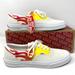 Vans Shoes | Mega Salevans Era Flame White Off Suede Canvas Men's Sneakers Vn0a4bv4223 | Color: Cream/Red | Size: Various