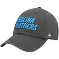 Men's '47 Charcoal Carolina Panthers Clean Up Script Adjustable Hat