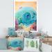 East Urban Home Turquoise Ocean Spiral w/ Coral Reef Fishes - Painting on Canvas Metal in Blue/Green | 32 H x 16 W x 1.5 D in | Wayfair