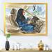 East Urban Home Arabian Woman Driving a Car I - Painting on Canvas Metal in Blue/Gray | 30 H x 40 W x 1.5 D in | Wayfair