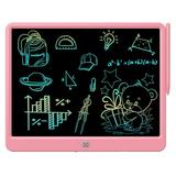 LCD Writing Tablet 15 Inches Colorful Screen Drawing Pad Doodle and Scribbler Boards for Kids Electronic Educational Learning Toys for 3 - 12 Year Old Girls(Pink)