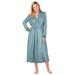 Plus Size Women's Marled Long Duster Robe by Dreams & Co. in Deep Teal Marled (Size 30/32)