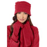 Women's Fleece Hat by Accessories For All in Classic Red