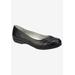 Wide Width Women's Clara Flat by Cliffs in Black Burnished Smooth (Size 7 W)
