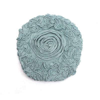 Bell Flower Bath Rug Collection by Home Weavers Inc in Blue (Size 18" X 18")