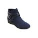 Extra Wide Width Women's The Bronte Bootie by Comfortview in Navy (Size 9 1/2 WW)