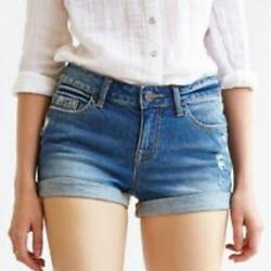 Urban Outfitters Shorts | Bdg Alexa Mid-Rise Denim Shorts Distressed | Color: Blue | Size: 27