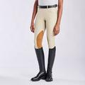 Hadley Mid - Rise Side Zip Breeches by SmartPak - Knee Patch - 36R - Tan w/ Tan Patch - Smartpak