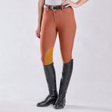 The Tailored Sportsman Mid - Rise Hunter/Jumper Boot Sock Breech - 24R - Rust w/ Tan Patch - Smartpak