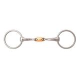 JP Korsteel Stainless Steel Copper Oval Link Loose Ring Snaffle Bit - 5.5" - Smartpak