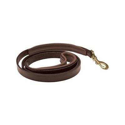 SmartPak Soft Padded Leather Dog Leash - 1" - Havana/Havana - Smartpak