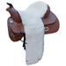 Equine Comfort Full Size Sheepskin Western Seat Cover - Cream - Smartpak